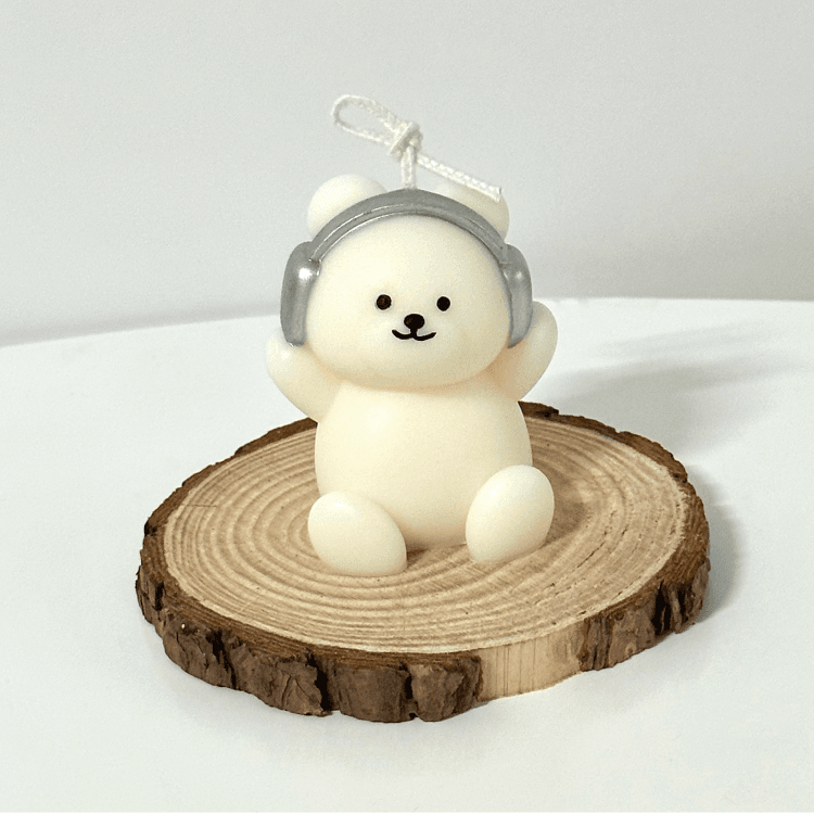 [힛캔들] 헤드셋곰 캔들 곰돌이캔들