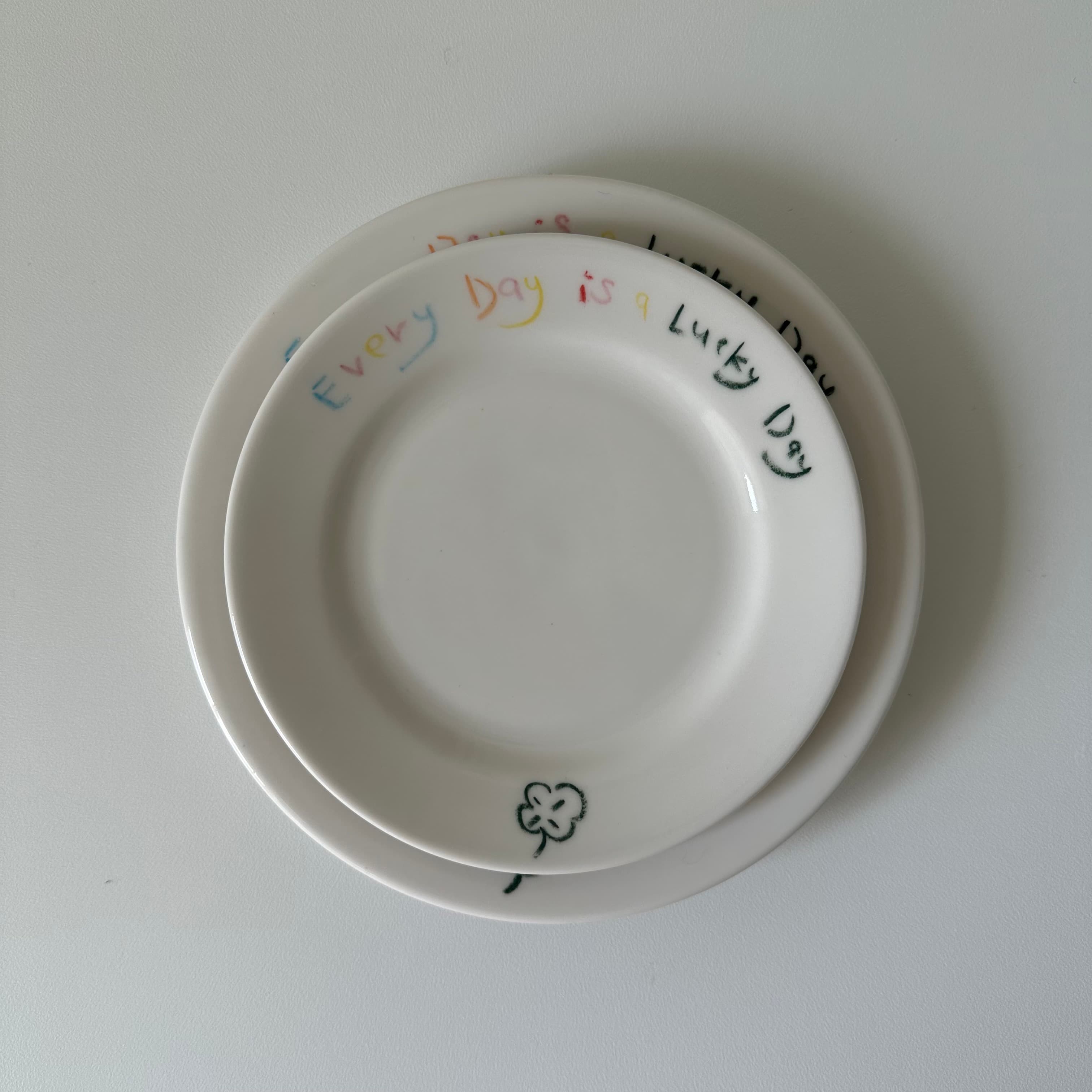 럭키드로잉클로버 디저트접시 14cm