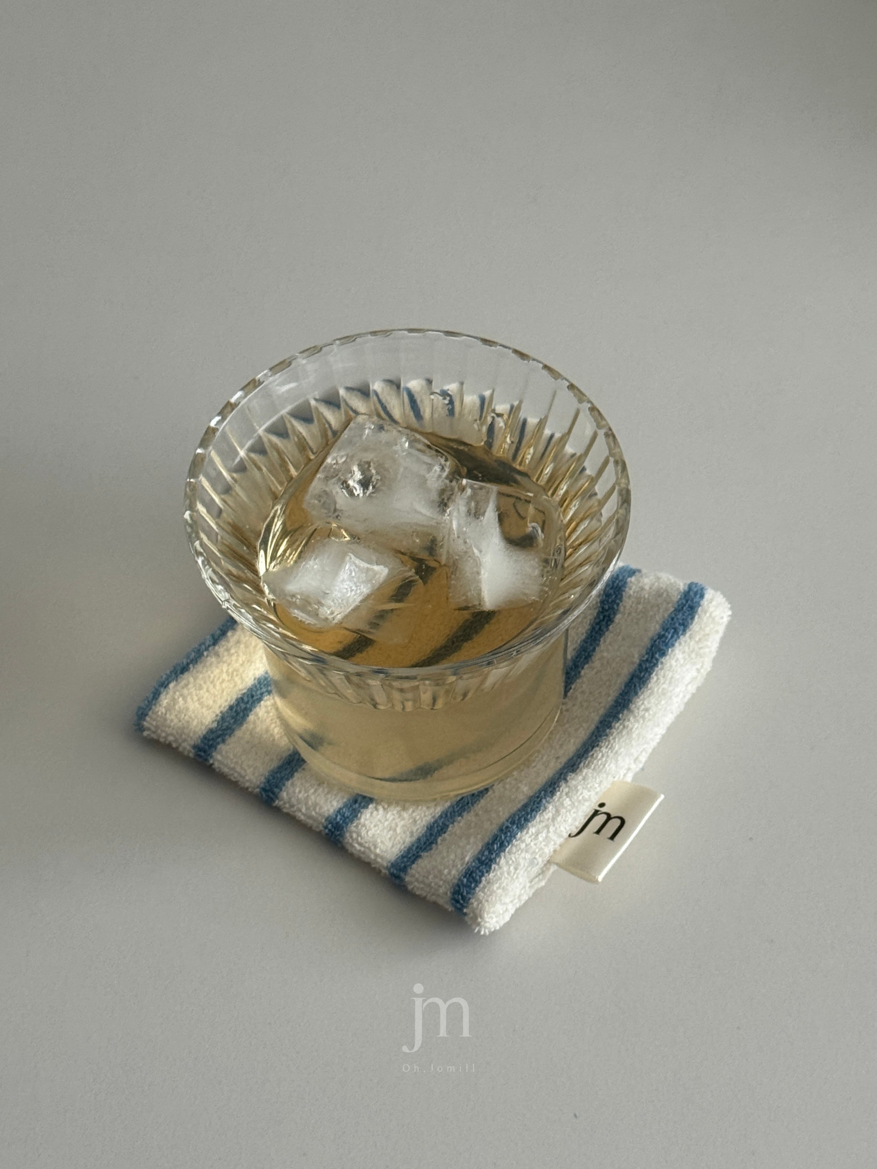 [오조밀] stripe tea coaster 스트라이프 티 코스터 패브릭 컵받침