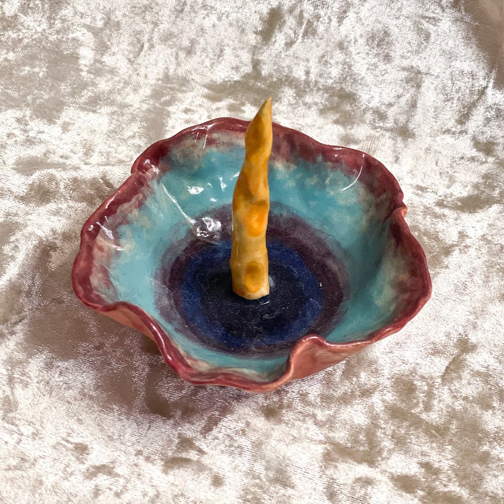 [mimi monde] Hibiscus ring tray(Ocean purple)