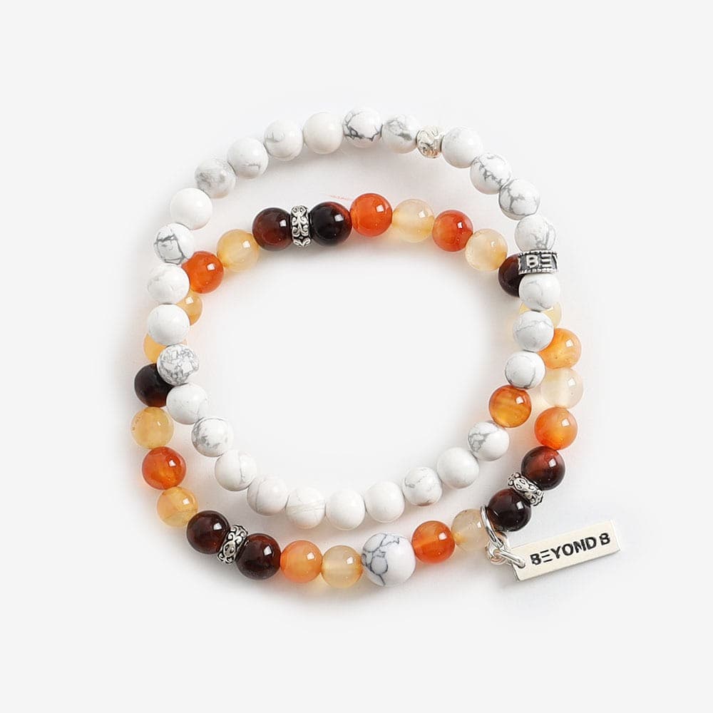 [비욘드비] 로티그 6 콘준투 레드 원석 팔찌 2ea 1set bracelet