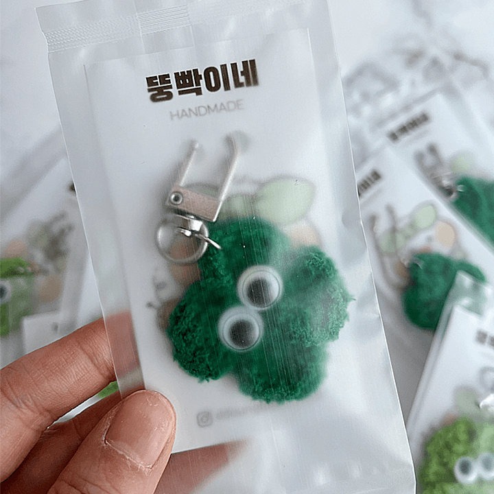 보들보들 네잎클로버 네잎몬 키링 행운부적 수면사 네잎클로버