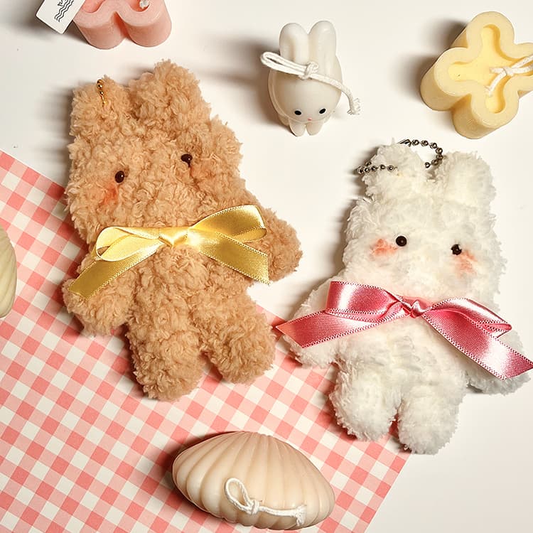 [시루네 다락방] 토끼 모루인형 키링(2color)