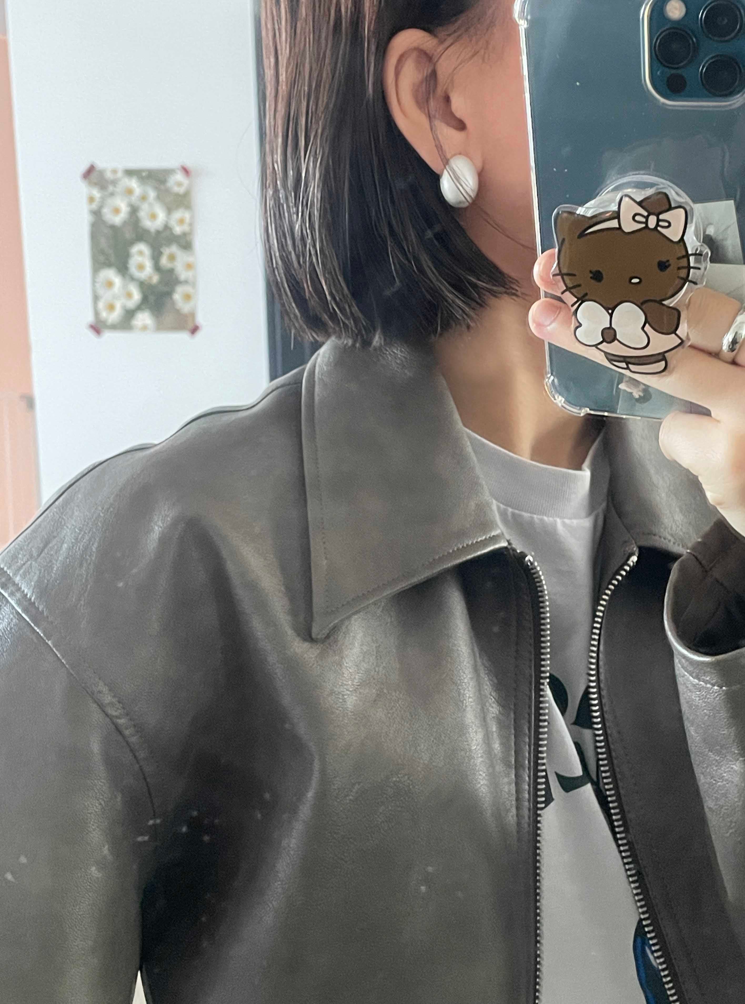 [E0931] 아몬드무광원터치귀걸이