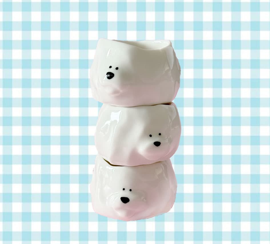 [G.pottery] 비숑프리제 술잔 도자기 소주잔