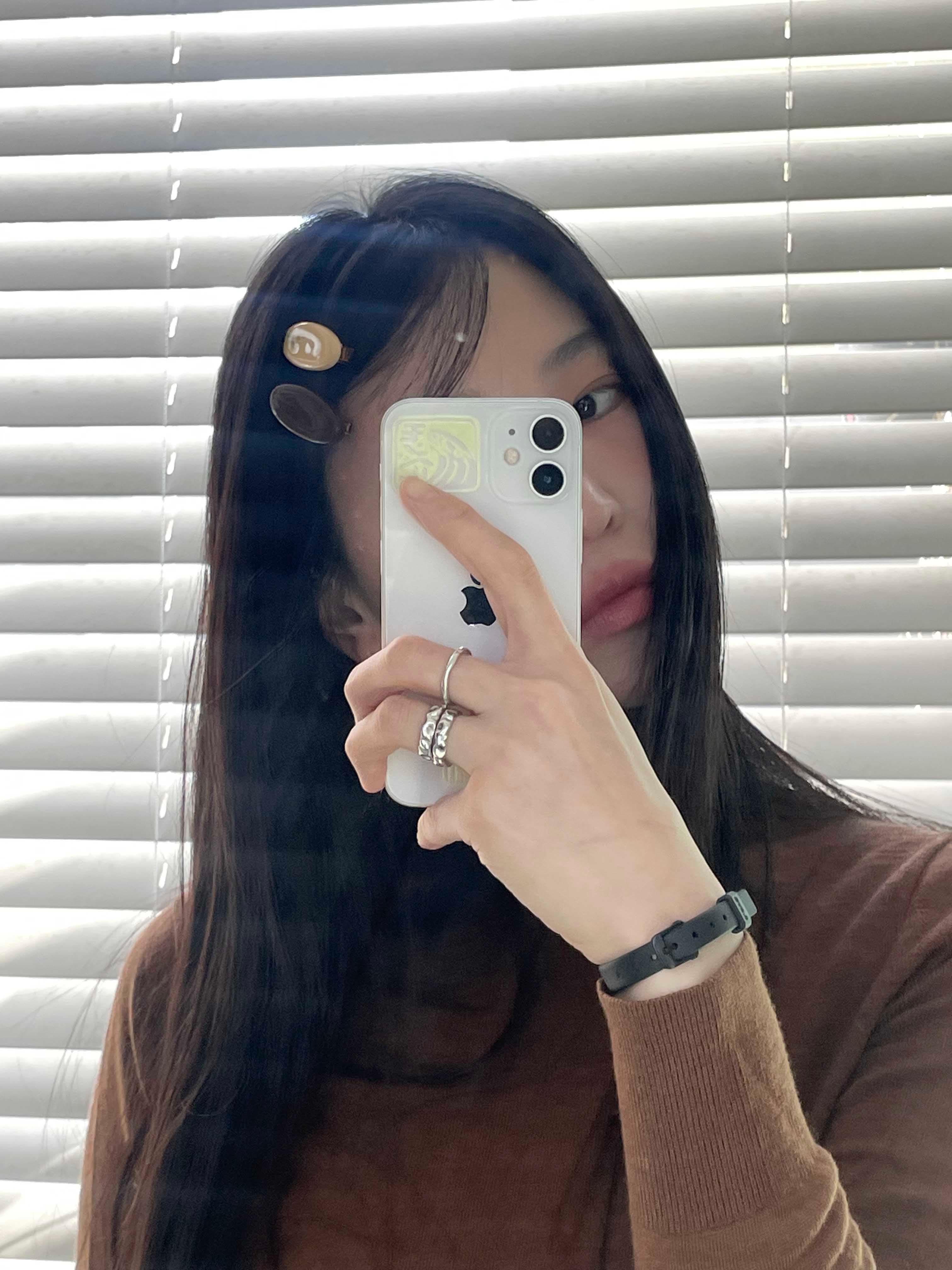 [P0984] 가을컬러타원미니집게핀