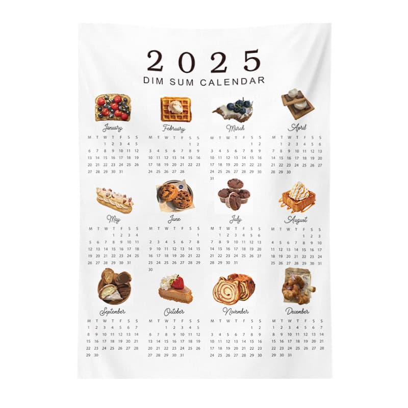 2025년 달력 / 10종 가랜더 캘린더 패브릭 달력 신년 베이커리 커피 소품샵