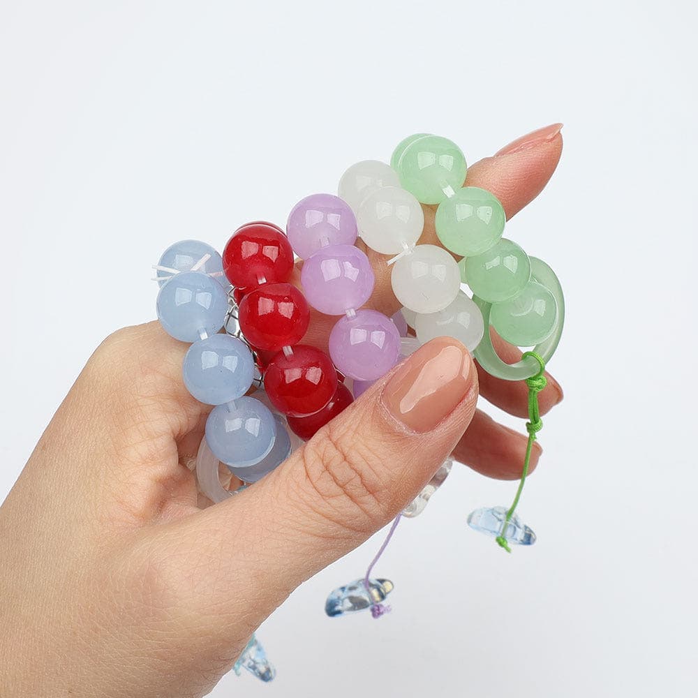 [비욘드비] 유리알 손가락 미니 염주 5color