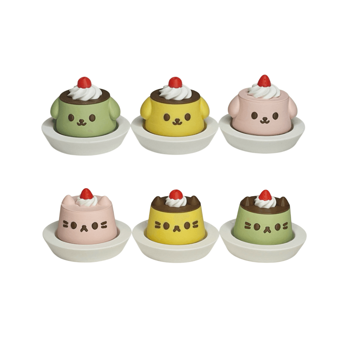 [오무까] 고양이 강아지 푸딩 클리커 키링 🍮