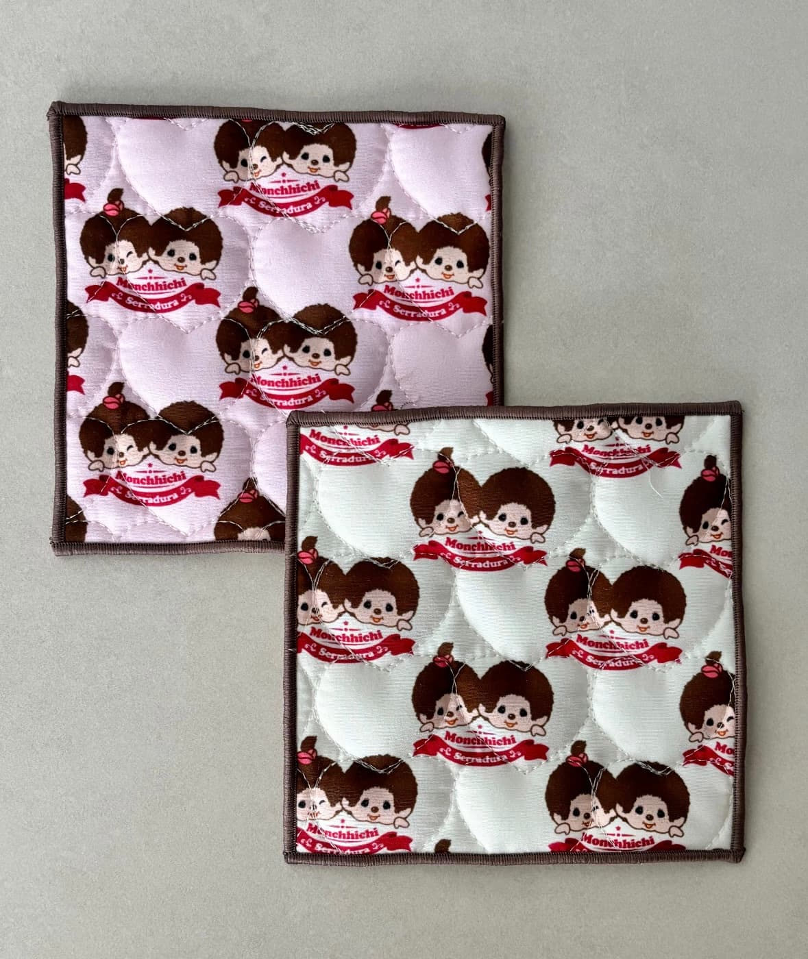 [엔리코] 몬치치 하트 누빔 티코스터 컵받침