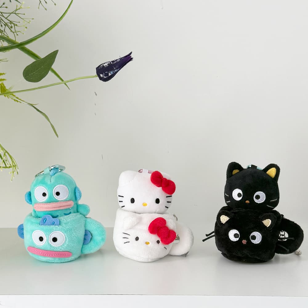 [필레오] 산리오 머그 봉제 가방 고리 인형 키링 헬로키티 키티 한교동 초코캣  [정품 미니 헬로우키티 교동이 초코켓 백꾸 백팩 파우치 컵 귀여운 캐릭터 굿즈]