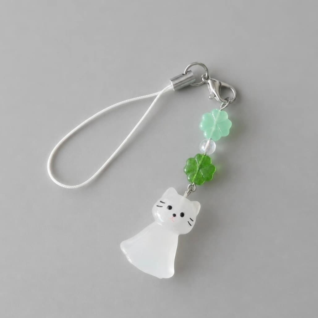 행운 테루냥 키링 🍀 / 네잎클로버 고양이
