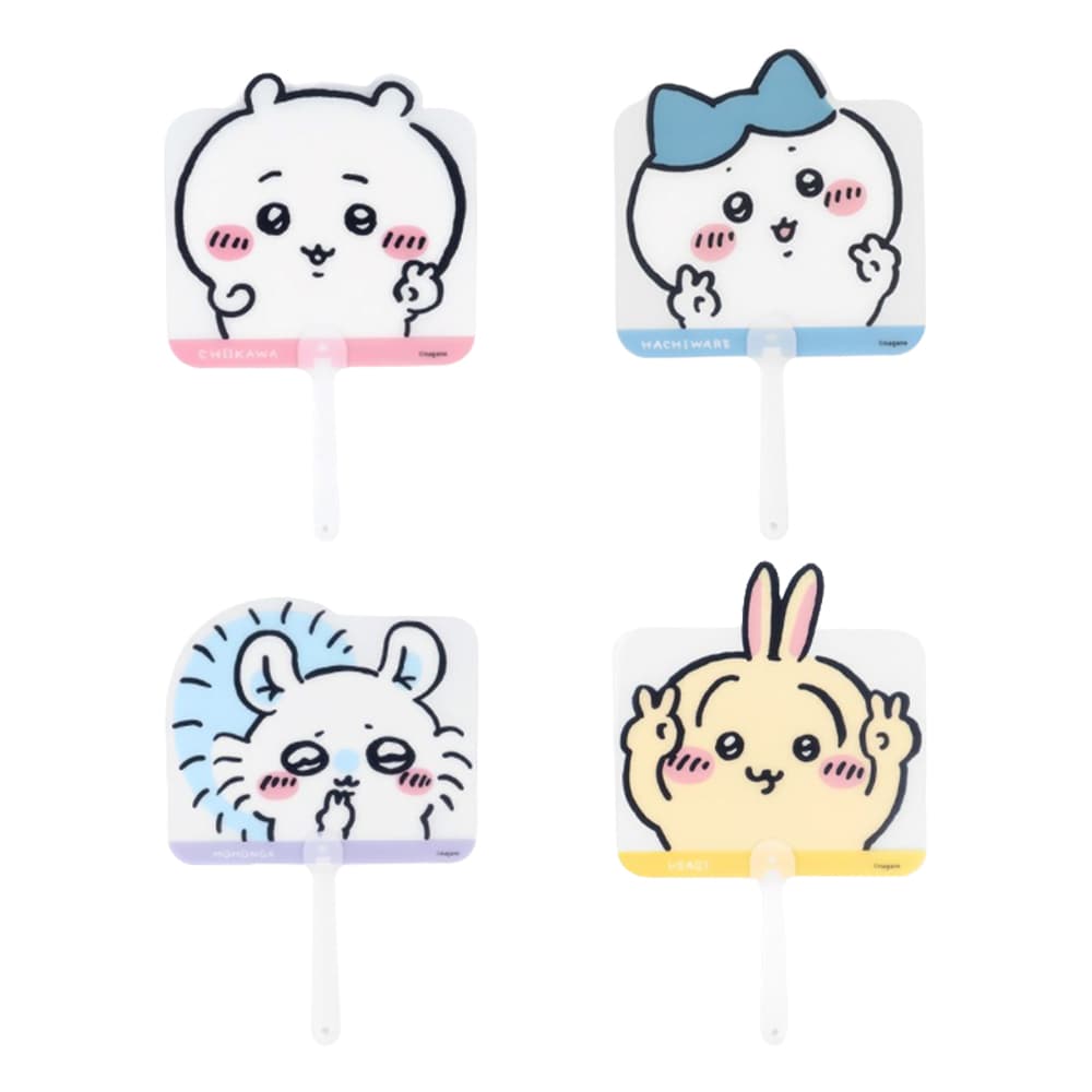[필레오] 먼작귀 랜덤 여름 휴대용 부채 치이카와 우사기 하치와레 모몽가 [먼가작고귀여운 가르마 햄스터 하늘다람쥐 토끼 정품 캐릭터 굿즈 시원한 손잡이 필수템]