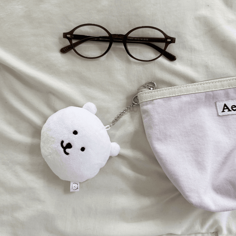 [필레오] 농담곰 담곰이 봉제 인형 휴대용 거울 키링 [손거울 미러 귀여운 곰 캐릭터 정품 굿즈 미니 가방 가방에다는 백팩 백꾸 파우치]