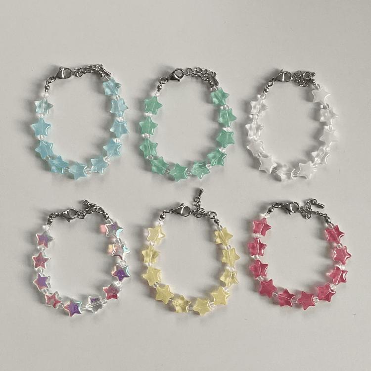 [당근말밥] 캔디별 글래스비즈 팔찌 6color