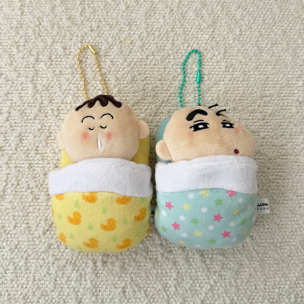 [필레오] 잠자는 짱구는 못말려 아기 짱구 맹구 봉제 인형 키링 [크레용신짱 가방 고리 백팩 백꾸 파우치 정품 굿즈 베이비 콧물 소품 정품 굿즈]