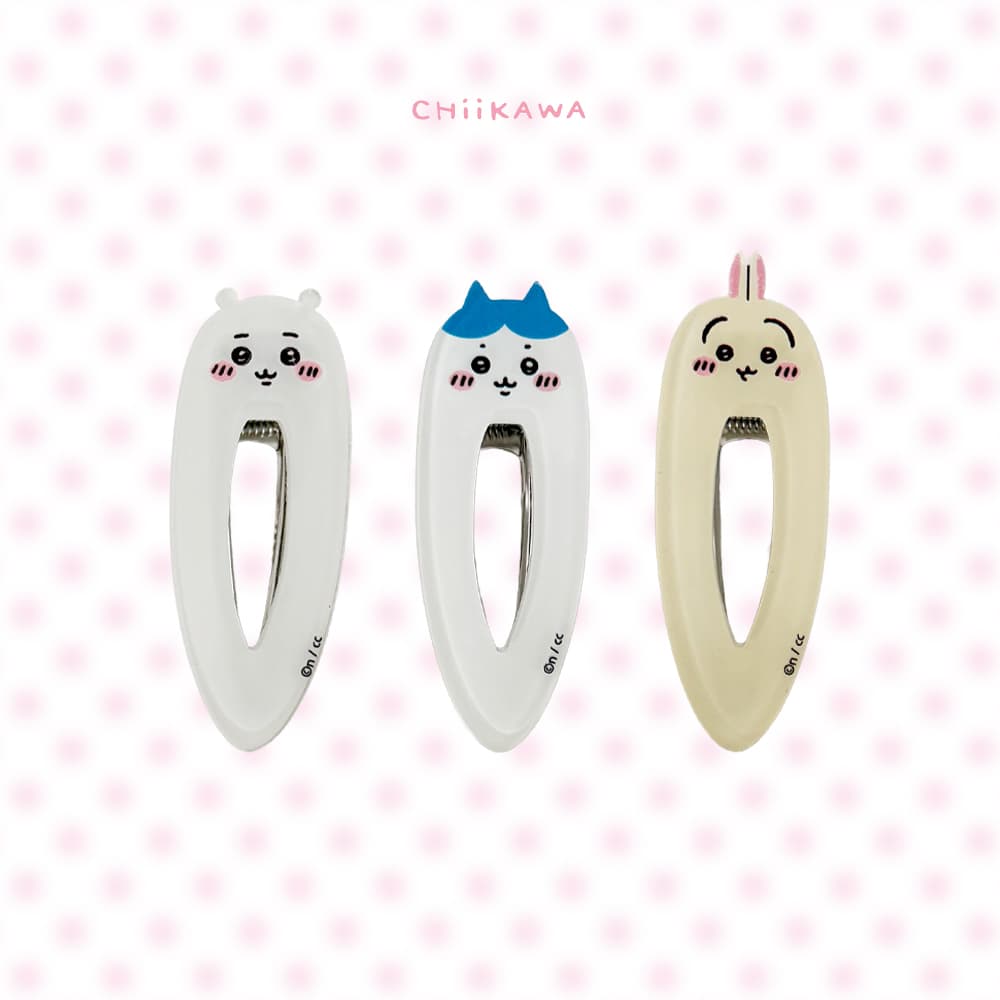 [필레오] 먼작귀 치이카와 롱 헤어 머리 핀 앞머리 삔 [우사기 하치와레 가르마 먼가작고귀여운 토끼 캐릭터 옆머리 집게 정품 굿즈]